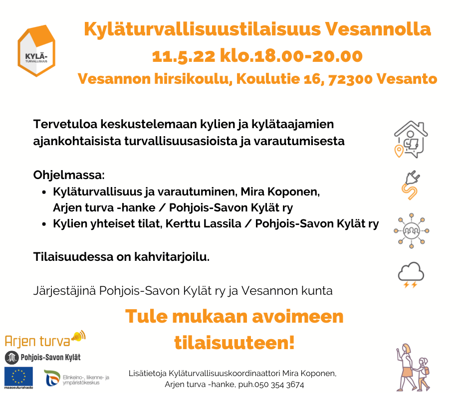 Read more about the article Kyläturvallisuustilaisuus 11.5. hirsikoululla