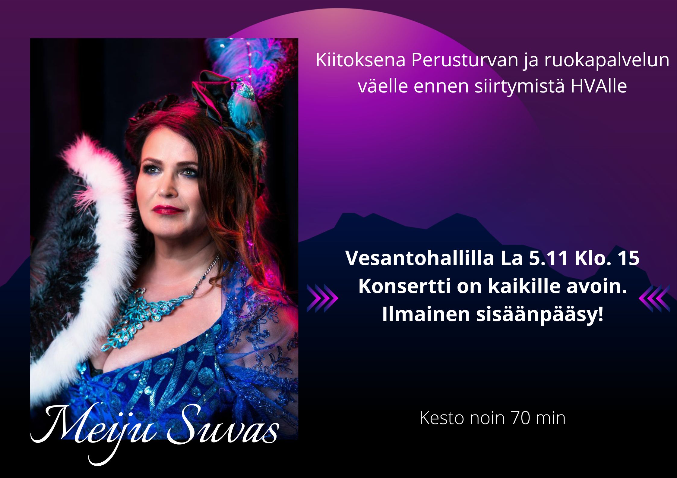 Read more about the article Meiju Suvas Vesannolla 5.11. klo 15