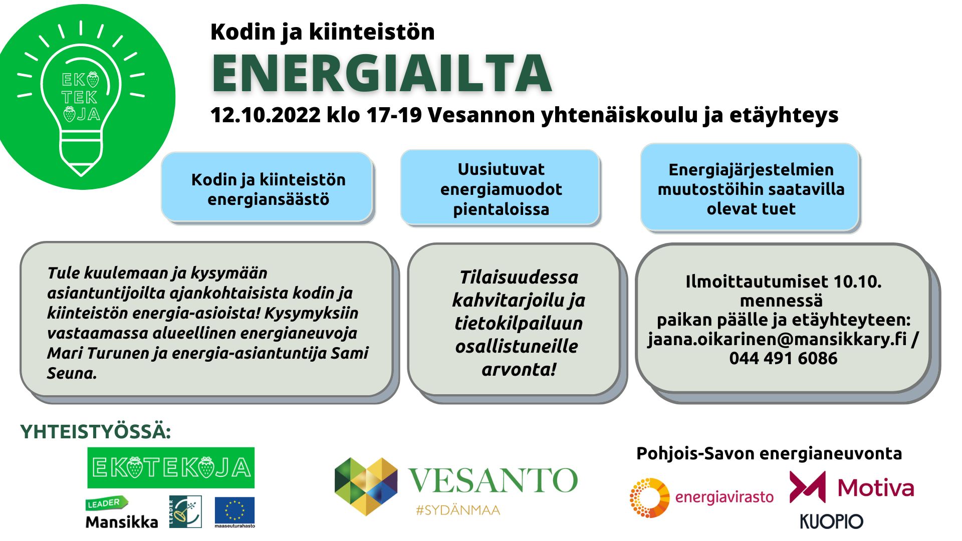 Read more about the article Kodin ja kiinteistön energiailta 12.10. klo 17